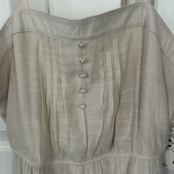 NAIF Cream Spaghetti Strap Dress - Picture 2 of 10